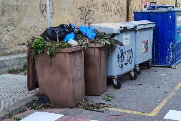 Contenidors al carrer del Teatre Vell