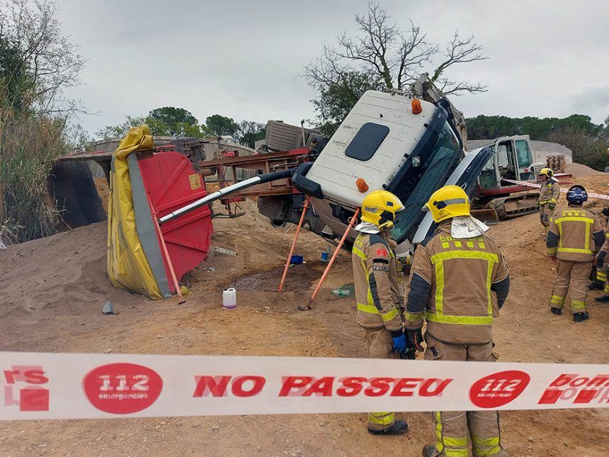 Camió accidentat