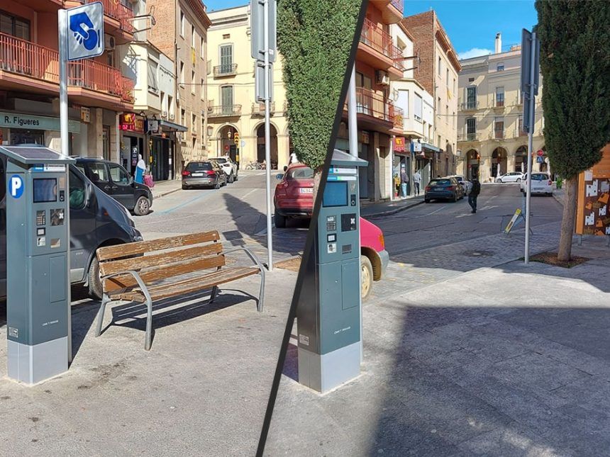 Abans i després a la plaça