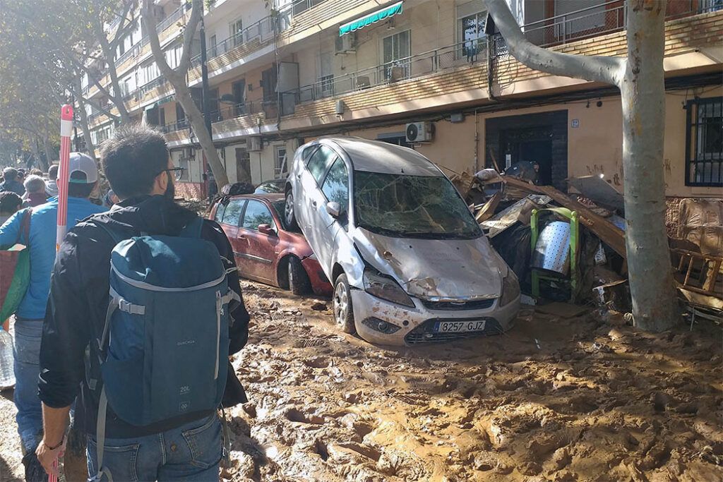 Voluntaris a la zona afectada